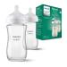 Philips Avent Baby bottles Natural Response made of glass-2x baby bottle 240 ml BPA-free for newborns from 1 month (model SCY933/02) 240ml 2 pcs.