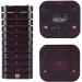 ASHATA Restaurant Paging System - Wireless Call Coaster Pagers - Guest Waiting Pager - 10 Coaster Pager Call Button Keypad - Built-in Antenna - Black - Buy Online on SooperMarket.com