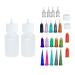 Xmasir multi-purpose precision applicator JAC bottle for henna set 2 pieces 28 ml bottle with 4 pieces and 16 pieces of needle tips