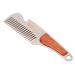 Stainless Steel Metal Hair & Beard Comb Multipurpose Stainless Steel Teeth Sandalwood Pocket Moustache Comb or Grooming Styling Hair Beard