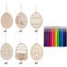 Anditoy 30 PCS Easter Wooden Hanging Ornaments | Unfinished Wood Slices Eggs | DIY Easter Crafts for Kids | Easter Decorations & Party Supplies - Buy Online on SooperMarket.com