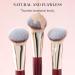 BEILI Foundation brush make-up brush angled foundation brush contour brush professional brushes for blending liquid cream powder polishing dotting (Red) - Buy Online on SooperMarket.com