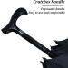Walking Stick Umbrella 2-in-1 Multifunction Crutch Umbrella with Non-Skid Foot Self Protection Cane Umbrella for Men and Women Gift Black - Buy Online on SooperMarket.com