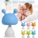 Silicone Mushroom Teether Toy for Babies 0-24 Months - Cyan | Soft Infant Sensory Chew Toy with Ring for Gums Grasping and Sucking - Buy Online on SooperMarket.com