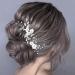 Gorais Flower Bride Wedding Hair Pins - Silver Rhinestone & Pearl Hair Clips for Women and Girls (Pack of 2) - Buy Online on SooperMarket.com