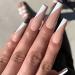 Brishow artificial nails long wrong nails french ballerina acrylic press the nails full cover 24pcs for women and girls