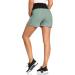 Foucome Maternity Quick-Dry Over Belly Yoga Shorts - Green/Grey, Small - Buy Online on SooperMarket.com