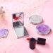 Mollensiuer 2Pcs Folding Double-Sided Glitter Handheld Pocket Mirror - Portable Travel Makeup Mirror for Pockets, Bags, and Travel - Purple - Buy Online on SooperMarket.com