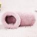 Heated foot warmer electrical footheitation USB charging soft relaxing electrical plush heat shoes for the cold winter (pink)