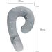 Kids Travel Neck Pillow - Soft U-Shape Head Support for Car Seat Safety - Grey - Buy Online on SooperMarket.com