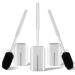 Hibbent 3 Pack Toilet Brush and Ventilated Drying Holder Silicone Toilet Bowl Brush for Bathroom Deep Cleaning Toilet Bowl Cleaners Flexible Cleaning Bowl Brush Kit Toilet Scrubber Grey Gray 3