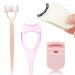 Juome 4 in 1 Eyelash Applicator Tool Kit  False Lash Clip Applicator Portable Eyelash Curlers Eyelash Separator Tool Mascara Comb Lash Buddy Set for Women Girls