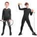 Linlook Kids Thermal Underwear Set - Breathable Winter Sports Gear | Long-Sleeved Top & Long Underpants for Ski & Football (Size 24 Black) - Buy Online on SooperMarket.com