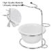 Stainless Steel Shaving Stand Set | Beard Brush Holder & Foam Bowl | Premium Men's Shaving Accessories - Buy Online on SooperMarket.com