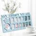 My First Year Baby Photo Frame - Baby Hand and Footprint Kit for New Mums and Dads - 1-12 Months Album and Keepsake Frame - Blue - Buy Online on SooperMarket.com