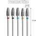 5pcs Tungsten Nail Drill Bits Set for Acrylic Nails - Professional Cuticle Polishing Bits for Manicure Pedicure - Electric Nail Files for Salon & Home Use - Buy Online on SooperMarket.com