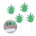 Warmhm 15pcs Fruit Cake Chic Decor Cake Picks Wedding Decor Glittery Leaf Topper Fruit Decor Leaf Cake Topper Reusable Decor Capacillos Para Cupcake Summer Party Pineapple Insert Card