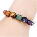 Amethyst Rough Stone 7 Chakra Stone Yoga Bracelet Reiki Healing Crystal Natural Amethyst Gemstone Jewelry Braided Rope Bracelets For Women Girl Gift Natural Crystal 7 Chakra - Buy Online on SooperMarket.com