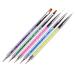 YUECI Double Ended Nail Liner Pen 5-part nail design kit Double-sided NailArt tools nail dotting pen UV gel and acrylic fingernails Nailart manicure pin nail accessories unit size multi-color