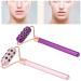 18 Germanium Stones Face Massage Roller | Manual Facial Tool for Fine Lines & Wrinkles Relief - Portable Skin Care Roller (Purple - Buy Online on SooperMarket.com