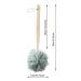 4 Pack Large Bath Puff Loofah Sponge with Long Handle Shower Brush | Spa Body Back Brush for Women and Men | Multi-Colored - Buy Online on SooperMarket.com
