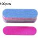 Dajidafu 100 Pieces Sandpaper Nail File Lightweight Wear-resistant Double Sided Crystal Polishing File Cosmetic Pedicure Manicure - Buy Online on SooperMarket.com