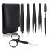 Tweezers   6+1 PCS  Tweezer Kit  Professional Tweezers Set  Eyebrow Tweezers  Tweezers for Women Facial Hair  Men Women Eyebrow Tweezer Set  Tweezers for Wig Plucking  Ingrown Hair Removal  Splinter
