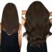 Shop Laavoo Brown Clip-In Extensions | 135g Real Remy Hair Dark Brown #4 55cm 7PCs - Premium Quality Hair Extensions - Buy Online on SooperMarket.com