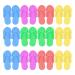 Hysagtek 12 Pairs Disposable Slippers Shower Sand Pedicure Beach Light Weight Foam Flip Flops  Sandals Random Color