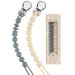 Kowlone Dummy Clips Boys Girls Silicone Soother Pacifier Chain Flexible Binky Holder Set with Texture for Teething Baby Unisex Newborn Dummies 1-Piece Design(Beige Dim Grey) A: Moss Green Beige