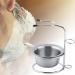 Dekaim Stainless Steel Shaving Brush Stand & Soap Dish Bowl | Manual Razor & Shaving Brush Holder | Premium Silver Shaving Accessories - Buy Online on SooperMarket.com