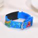 Customised Kids Safety ID Wristband - Personalised Medical Alert Bracelet for Boys and Girls - Dinosaur Design in Blue and Black - Buy Online on SooperMarket.com