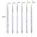 Sibba Water Activated Eyeliner Brush Applicators - 6pcs Transparent Set for Halloween Cosmetic Tool, Fine Point Angled Wands for Eye Makeup, Eyebrow, Nail Art, and Painting - Buy Online on SooperMarket.com