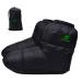 RANDDER Down Booties Warm Socks for Men & Women - Ultralight Sleeping Sock for Camp Backpacking - Soft & Cozy Camping Sleeping Bag Tent Down Slippers Foot Warmer Black Large