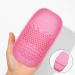 KOMUNJ Silicone Brush Cleaner Silicone Cosmetic Brush Cleaning Mat for Home Travel Easy to Clean Suitable for Dry Cosmetics Pink - Buy Online on SooperMarket.com