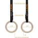 5BILLION Wooden Gymnastic Rings with Adjustable Straps - 2x15ft Wood Gym Rings for Home Gym Full Body Workout - Quick Install Cam Buckle - 1500lbs Supported - Black (32mm) - Buy Online on SooperMarket.com