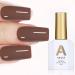 AILLSA Brown Gel Nail Polish 15 ML Coco Color Gel Polish Dark Brown Gel Nail Varnish Soak Off UV/LED Nail Lamp Autumn & Winter Color Nail Polish Salon & Home Use