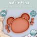 Chomp Suction Plate and Cutlery Set - Spiced Orange | Baby Weaning Gift Set | Dishwasher Safe Silicone Tableware - Buy Online on SooperMarket.com