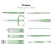 10-Part Manicure & Pedicure Set - Complete Nail Care Kit with Scissors & Clippers | Travel Beauty Essentials (Green) - Buy Online on SooperMarket.com