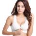 Angxiwan Women's Bustier Bh Shirt - Seamless Yoga Top with Spaghetti Straps Low Support Cotton Bra Crossed Back - Breathable Comfort in White - Buy Online on SooperMarket.com
