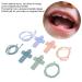 4PCS Cross Design Silicone Baby Teether Set with Lanyard - Teething Toy for Newborns, Ideal Kids Gift - Buy Online on SooperMarket.com