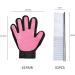 Timjjg Pink Hair Removal Gloves & Stainless Steel Nursing Comb for Cats & Dogs | Pet Massage & Litter Cleanup - Buy Online on SooperMarket.com