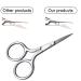 5-Piece Stainless Steel Nose Hair Scissor Set for Facial Grooming - Small Straight Tip Scissors for Hair Removal, Mustache, Beard, Eyebrows, Ear, Nose Trimming - Silver - Buy Online on SooperMarket.com