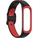 Two-Toned Silicone Wristband for Samsung Galaxy Fit 2 | Red Breathable Bracelet Strap for SM-R220 Fitness Smartwatch - Buy Online on SooperMarket.com