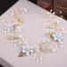 Blue Rhinestone Pearl Flower Alloy Headpiece - Handmade Wedding Hair Accessory for Bride & Bridesmaids - Buy Online on SooperMarket.com