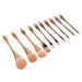 Professional 10-Piece Rose Gold Makeup Brush Set | Eye Shadow Concealer & Blusher Brushes for Flawless Application - Buy Online on SooperMarket.com