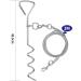 Heavy Duty Dog Stake 40cm With 3m Dog Chains for Outside Steel Spiral Dog Stake for Camping Dog Ground Spike for Outdoor Yard and Camping Puppy Pet and Medium Dogs (Up To 125 Lbs) - Buy Online on SooperMarket.com