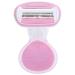 Manual women's razor washable full-body shaver compact travel epilier with storage box for armpits legs arms (pink)