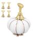 Nail Tip Stand Ceramic Pumpkin Shaped Nail Display Stand Nail Practice Stand for Home DIY and Salon Magnetic Nail Tip Holder Stand Set for Nail Beauty Salon(white)