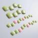 Decorative nail patch small fresh pink and green flowers with white toenails patch removable fake toenails and finished toenails. - Buy Online on SooperMarket.com